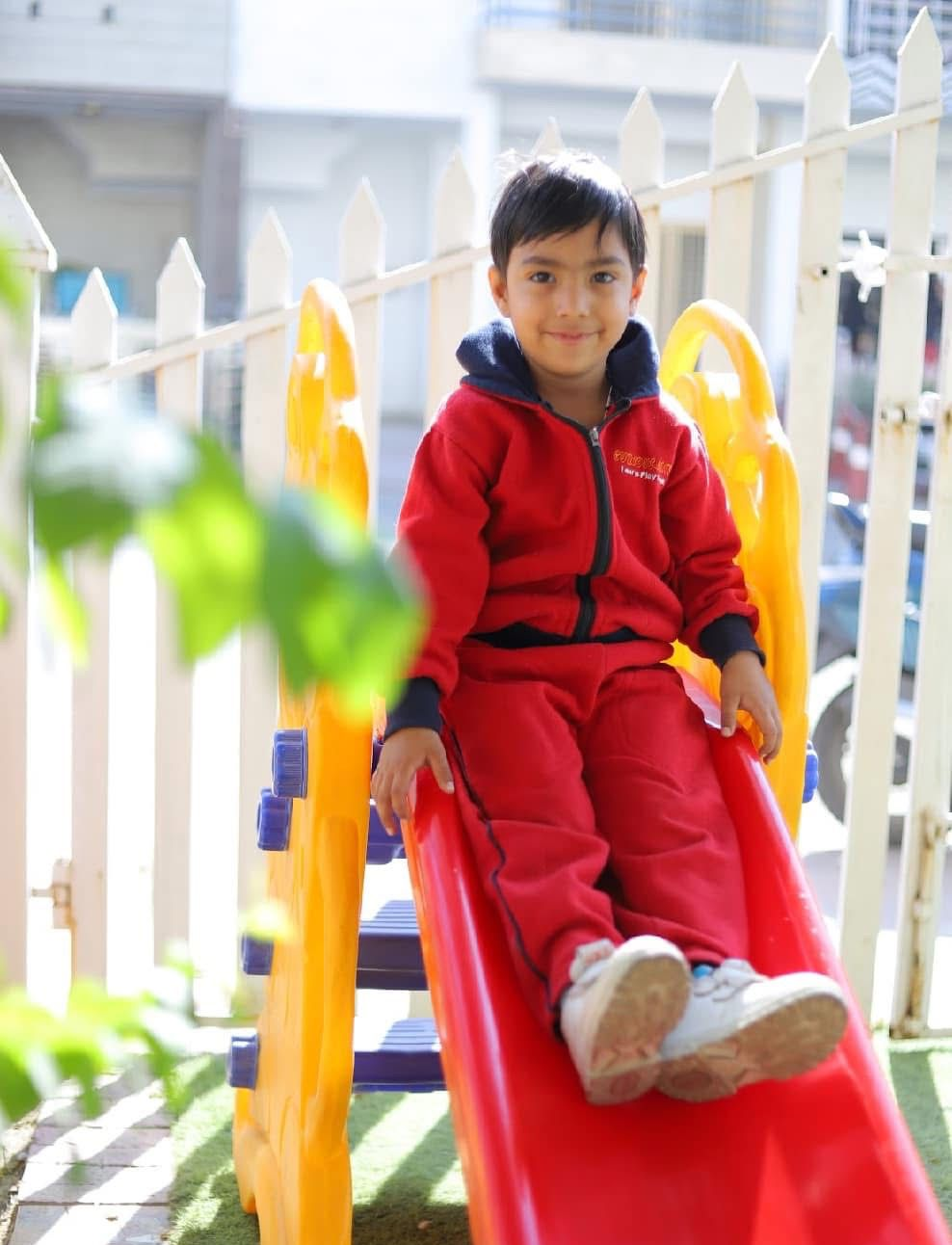 Joyful child playing